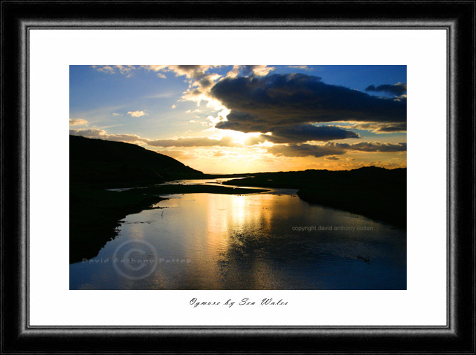 sunset photo down ogmore river mouth wales taken by david anthony batten