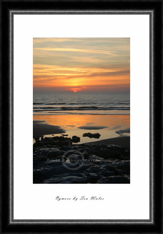 sunset photo of ogmore by sea wales uk