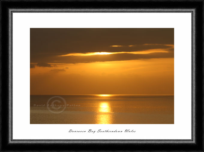 photo of sunset surf at southerndown bay wales