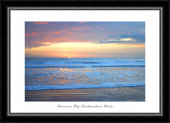 photo of foamy sunset at southerndown bay in wales