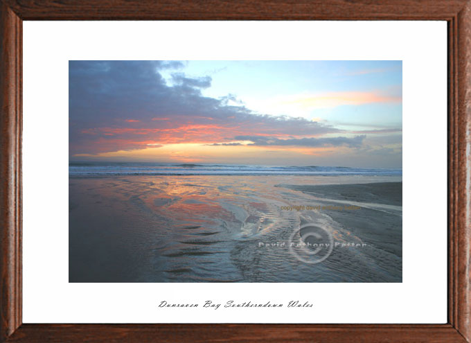 photo of sunset in streams at southerndown bay wales
