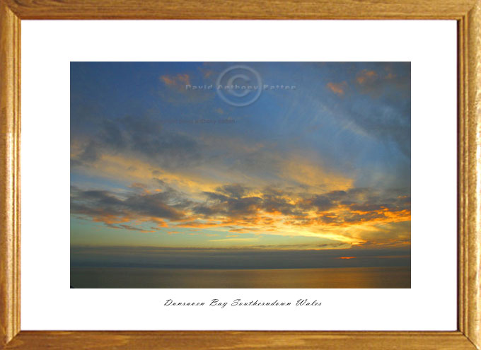 photo by david batten of sunset at southerndown in wales