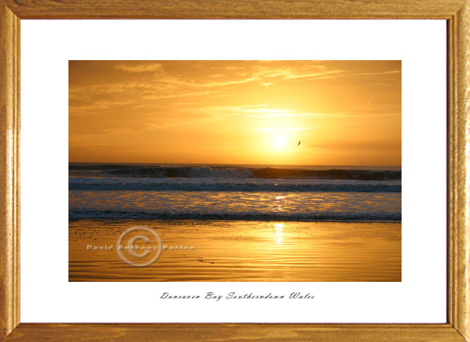 marmalade sunset photo at southerndown bay