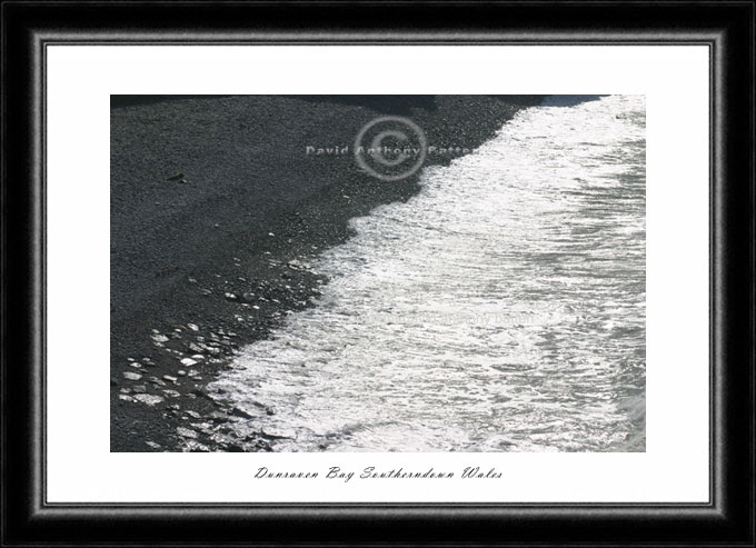 black and white water effect at high tide southerndown bay wales by david batten