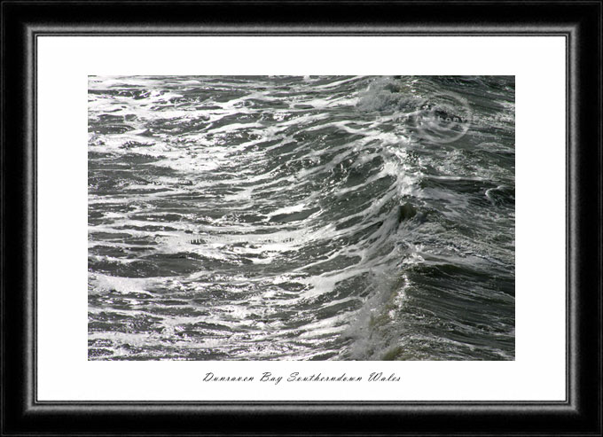 photo of black and white wave effect at high tide southerndown bay wales by david batten
