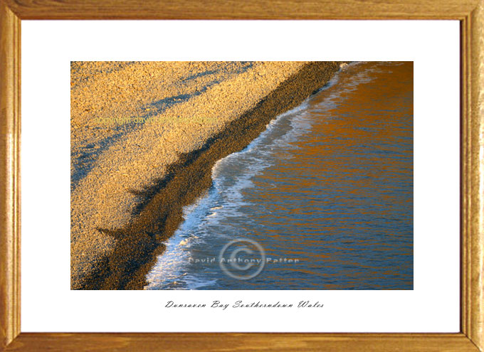 twilight high tide pearly pebble bank at southerndown bay wales by poet and photographer david anthony batten