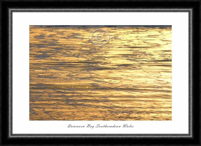 photo of sunset on the sea at dunraven bay wales by david anthony batten