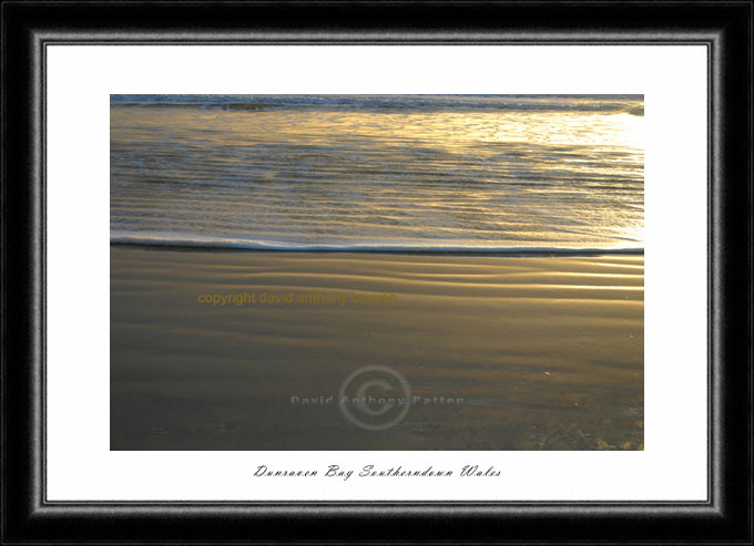 photo of sunset on the edge of the sea  at southerndown by david a batten