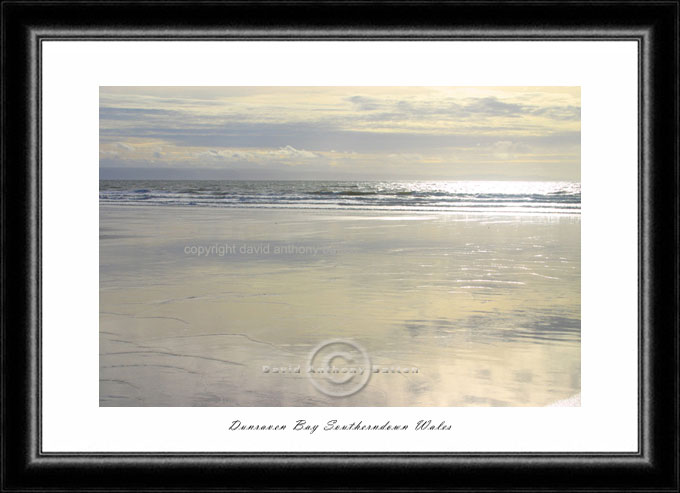 photo of mirror beach effect at southerndown bay wales by david anthony batten